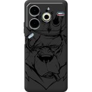 Черный чехол BoxFace Tecno POVA 6 Neo Bear King