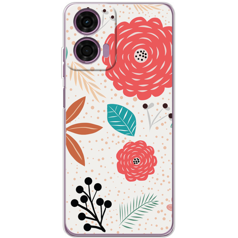 Чехол BoxFace Motorola E14 Line Flowers