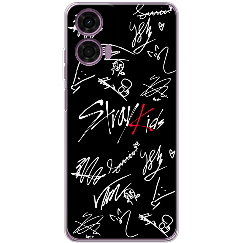 Чехол BoxFace Motorola E14 Stray Kids автограф