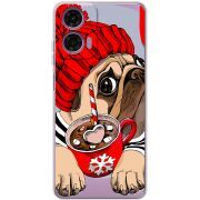 Прозрачный чехол BoxFace Motorola E14 Winter Puggy