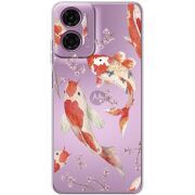 Прозрачный чехол BoxFace Motorola E14 Japanese Koi Fish