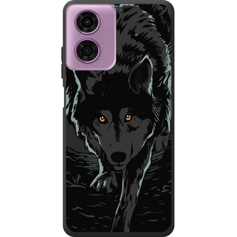 Черный чехол BoxFace Motorola E14 Wolf