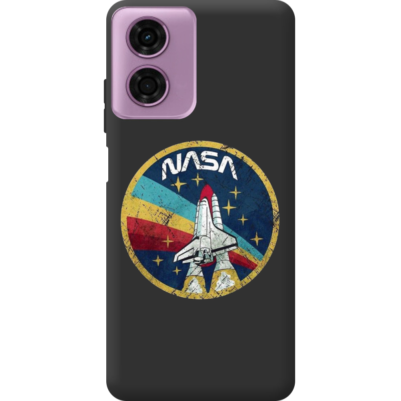 Черный чехол BoxFace Motorola E14 NASA