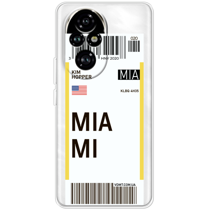 Прозорий чохол BoxFace Honor 200 Ticket Miami