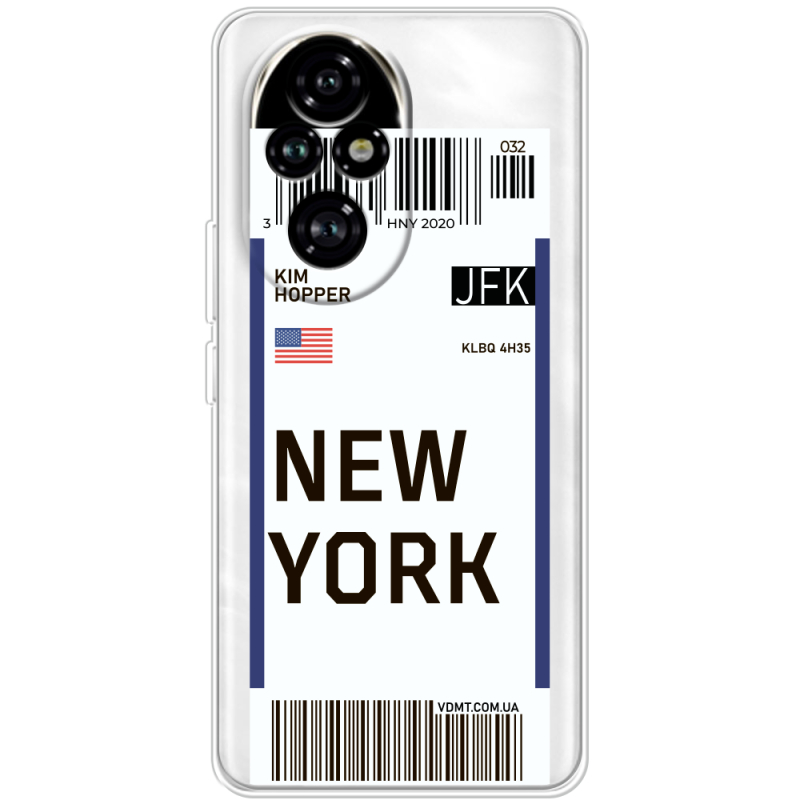 Прозорий чохол BoxFace Honor 200 Ticket New York