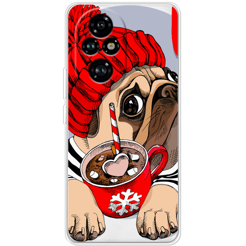 Прозорий чохол BoxFace Honor 200 Winter Puggy