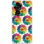 Прозорий чохол BoxFace Honor 200 Hippie Flowers