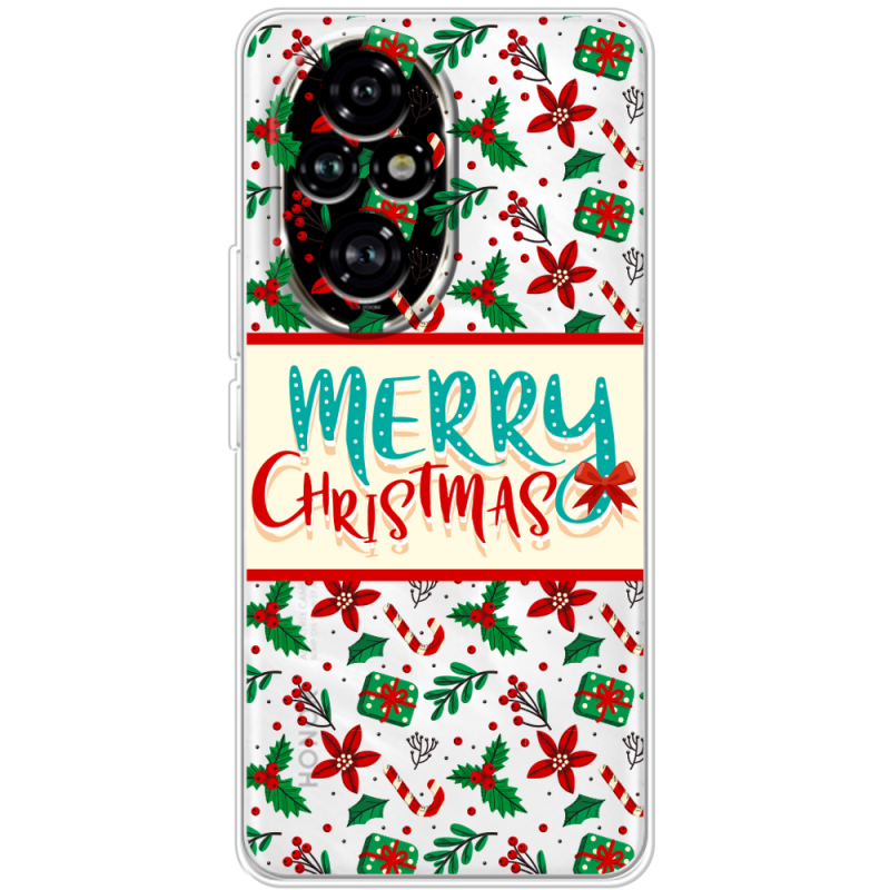 Прозорий чохол BoxFace Honor 200 Vintage Christmas Pattern