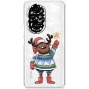 Прозорий чохол BoxFace Honor 200 Christmas Deer with Snow