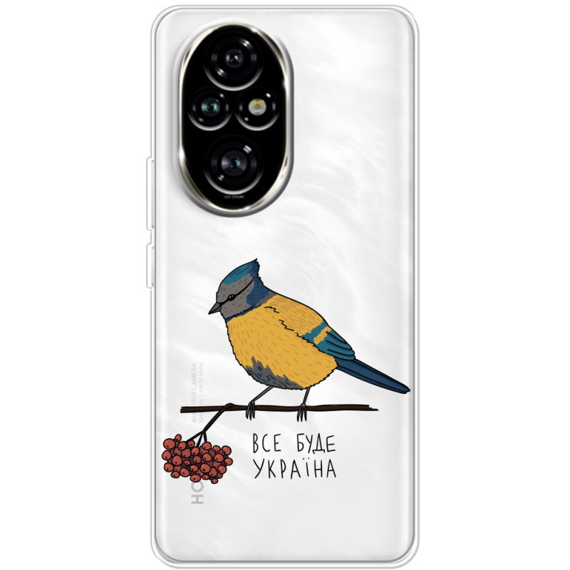 Прозорий чохол BoxFace Honor 200 Синиця і калина