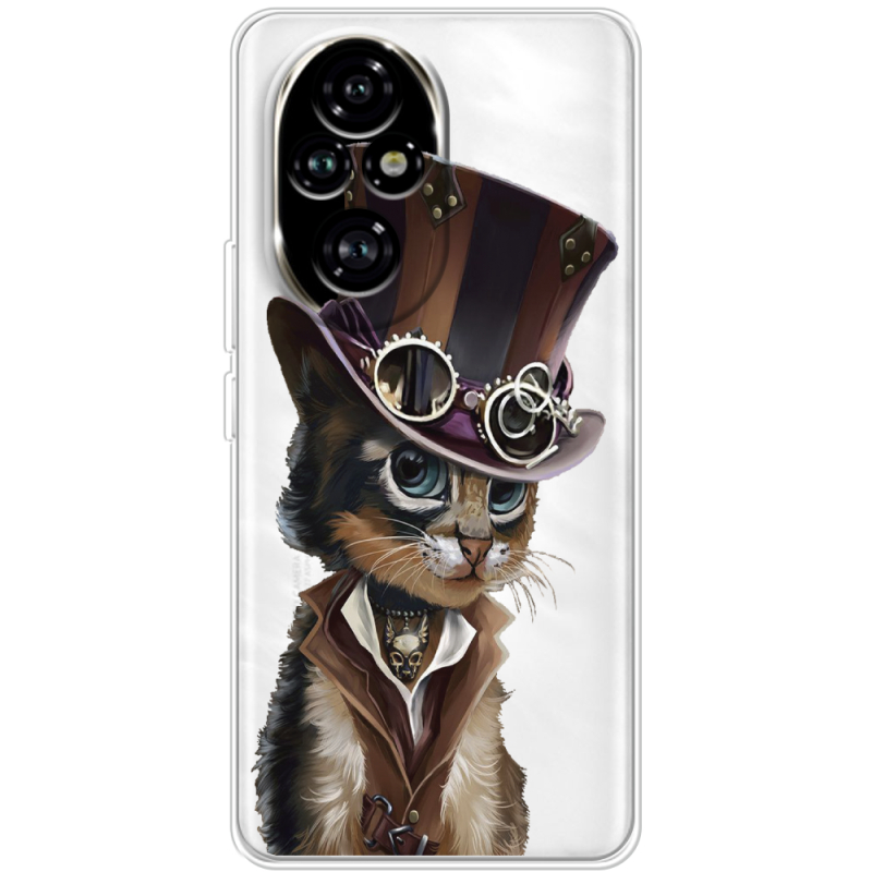 Прозорий чохол BoxFace Honor 200 Steampunk Cat