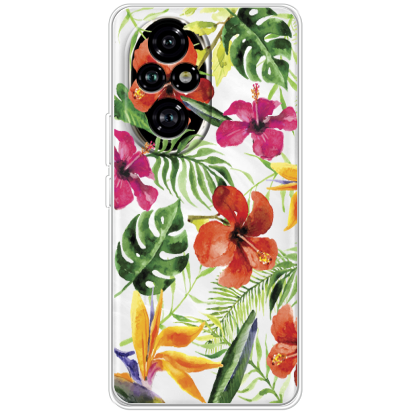 Прозорий чохол BoxFace Honor 200 Tropical Flowers