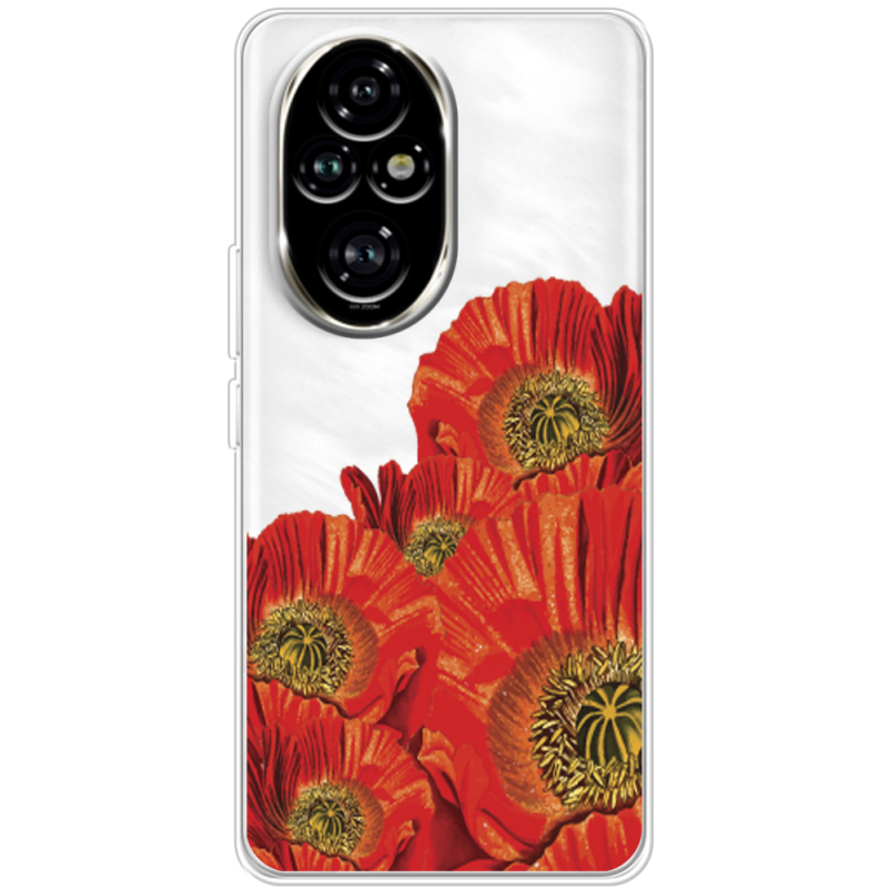 Прозорий чохол BoxFace Honor 200 Red Poppies