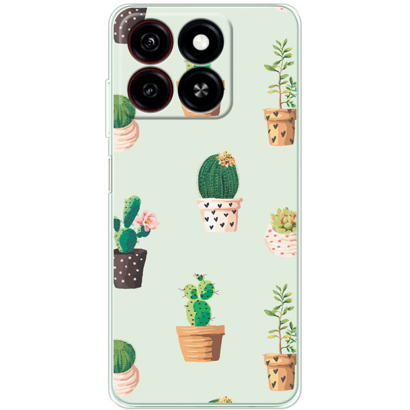 Чехол BoxFace ZTE Blade A35 L-green Cacti