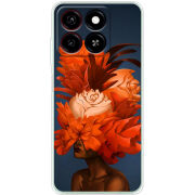 Чехол BoxFace ZTE Blade A35 Exquisite Orange Flowers