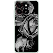 Чехол BoxFace ZTE Blade A35 Black and White Roses