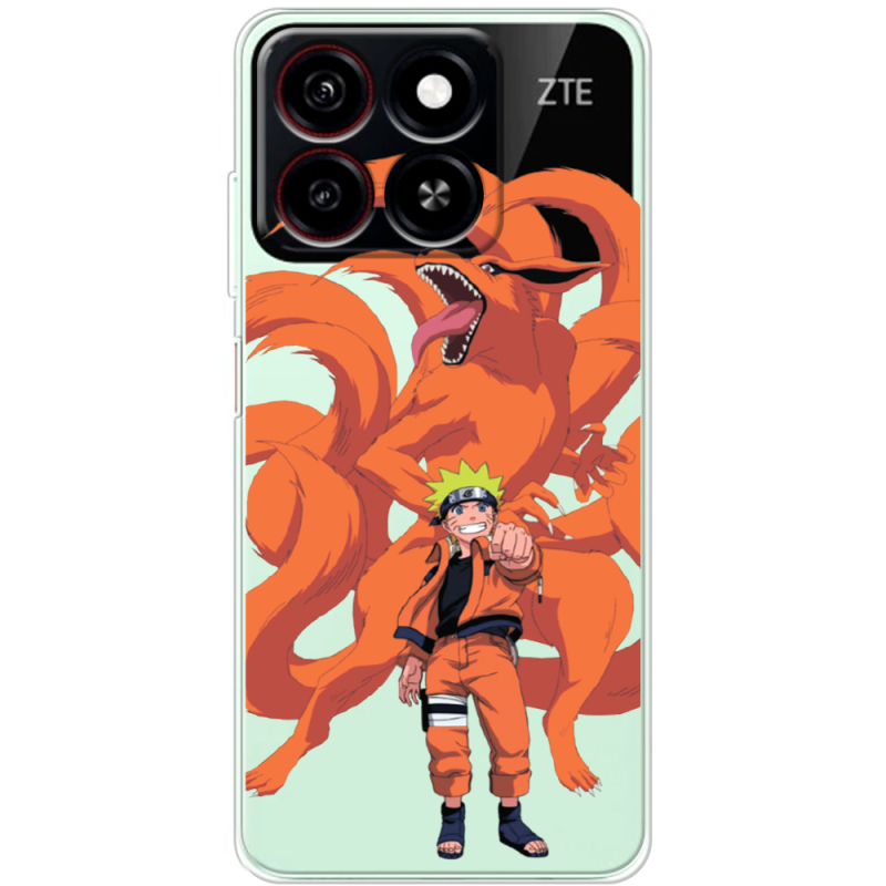 Прозрачный чехол BoxFace ZTE Blade A35 Naruto and Kurama