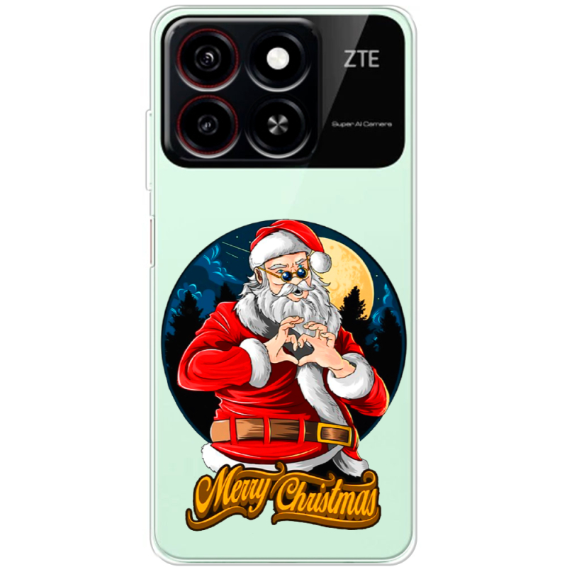 Прозрачный чехол BoxFace ZTE Blade A35 Cool Santa