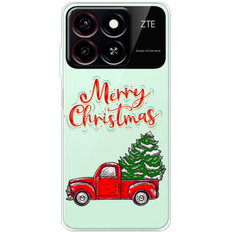 Прозрачный чехол BoxFace ZTE Blade A35 Holiday Car