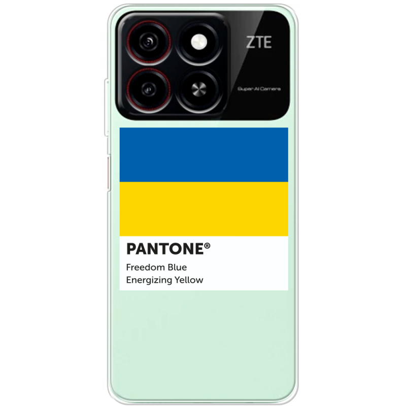 Прозрачный чехол BoxFace ZTE Blade A35 Pantone вільний синій