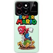 Прозрачный чехол BoxFace ZTE Blade A35 Super Mario