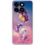 Чехол со стразами ZTE Blade A35 Butterflies