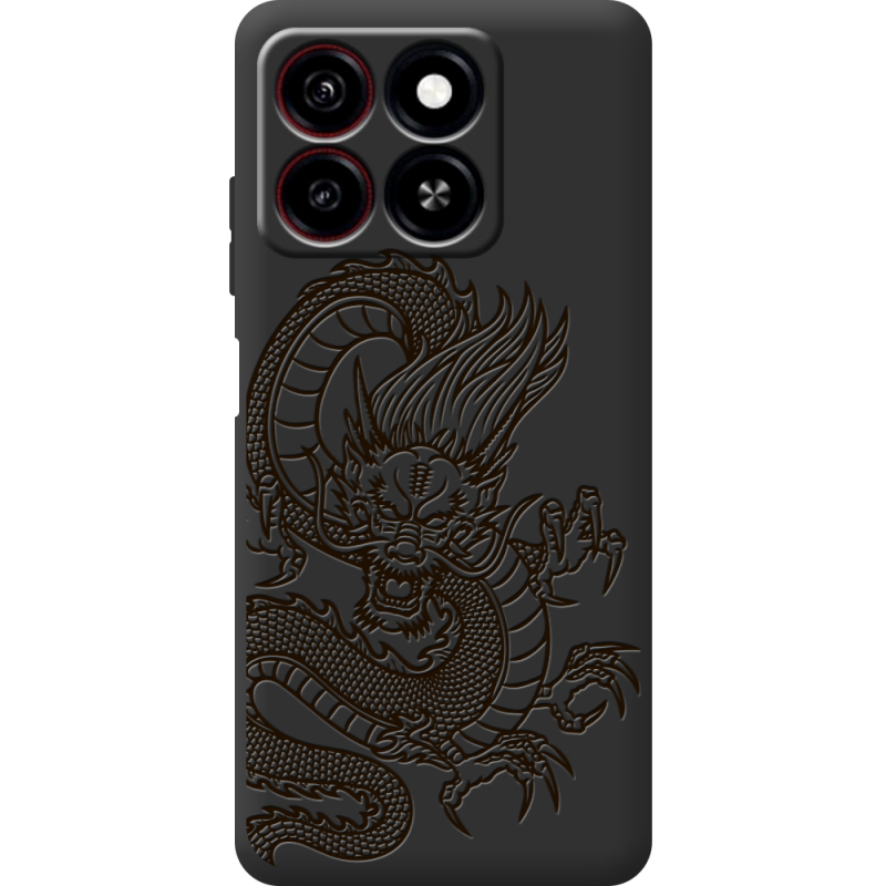 Черный чехол BoxFace ZTE Blade A35 Chinese Dragon