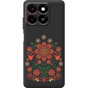 Черный чехол BoxFace ZTE Blade A35 Ukrainian Ornament