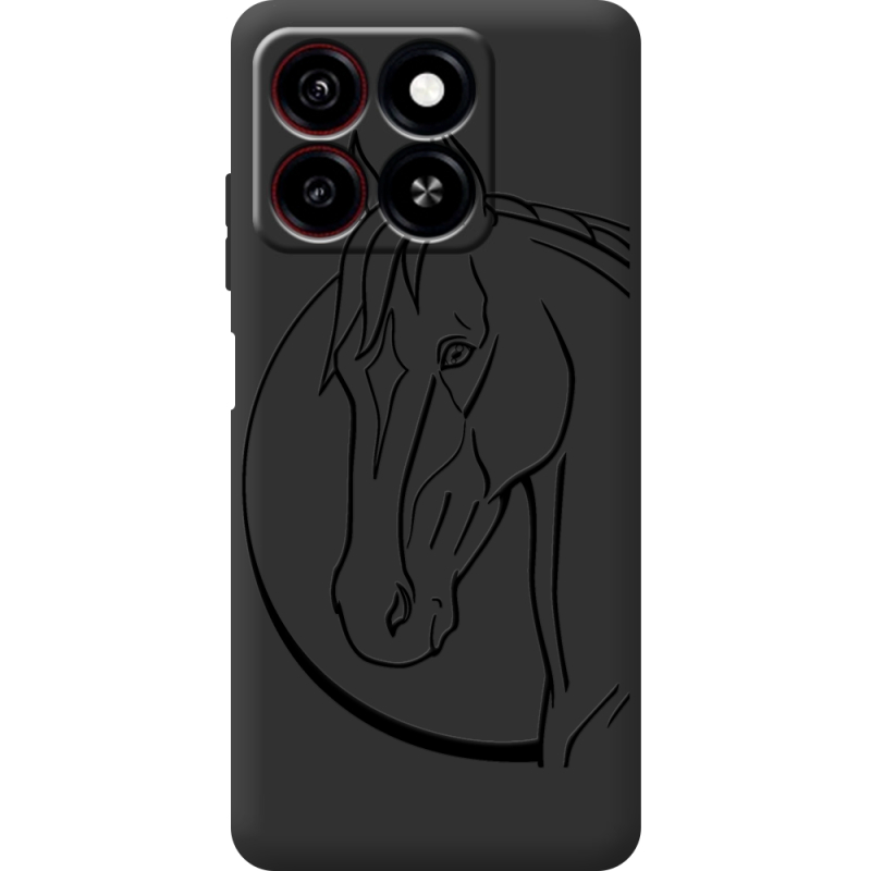 Черный чехол BoxFace ZTE Blade A35 Horse