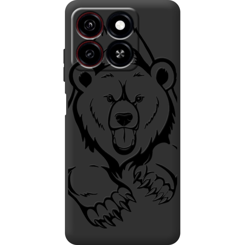 Черный чехол BoxFace ZTE Blade A35 Grizzly Bear