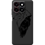 Черный чехол BoxFace ZTE Blade A35 Wolf and Raven