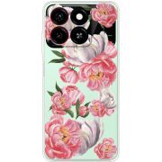 Прозорий чохол BoxFace ZTE Blade A55 Peony Watercolor Style