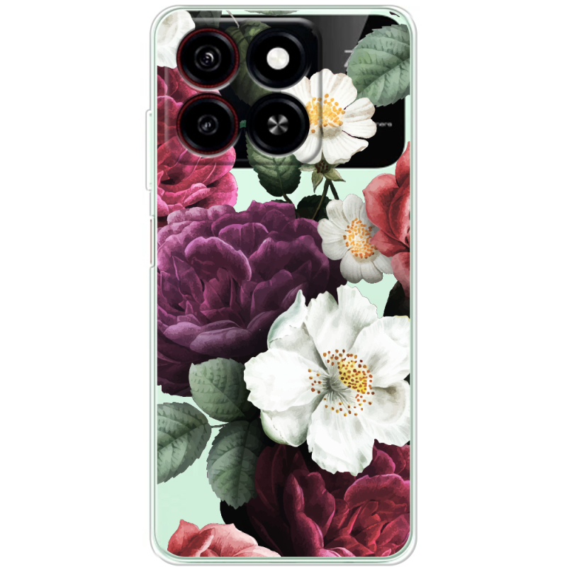 Прозорий чохол BoxFace ZTE Blade A55 Floral Dark Dreams