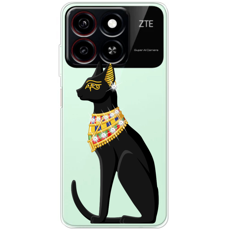 Чохол зі стразами ZTE Blade A55 Egipet Cat