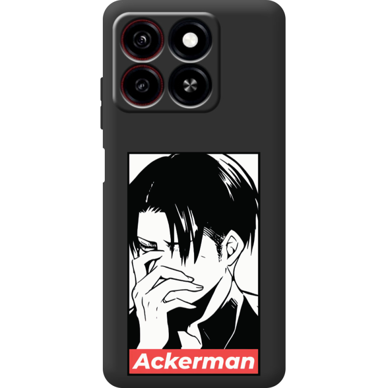 Чорний чохол BoxFace ZTE Blade A55 Attack On Titan - Ackerman