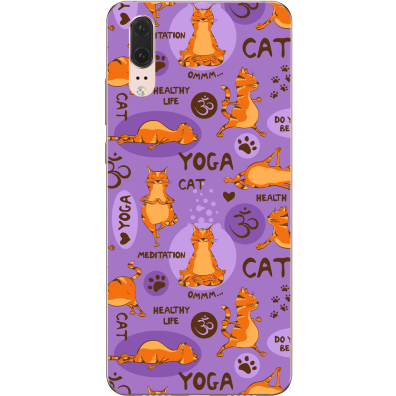 Чехол Uprint Huawei P20 Yoga Cat