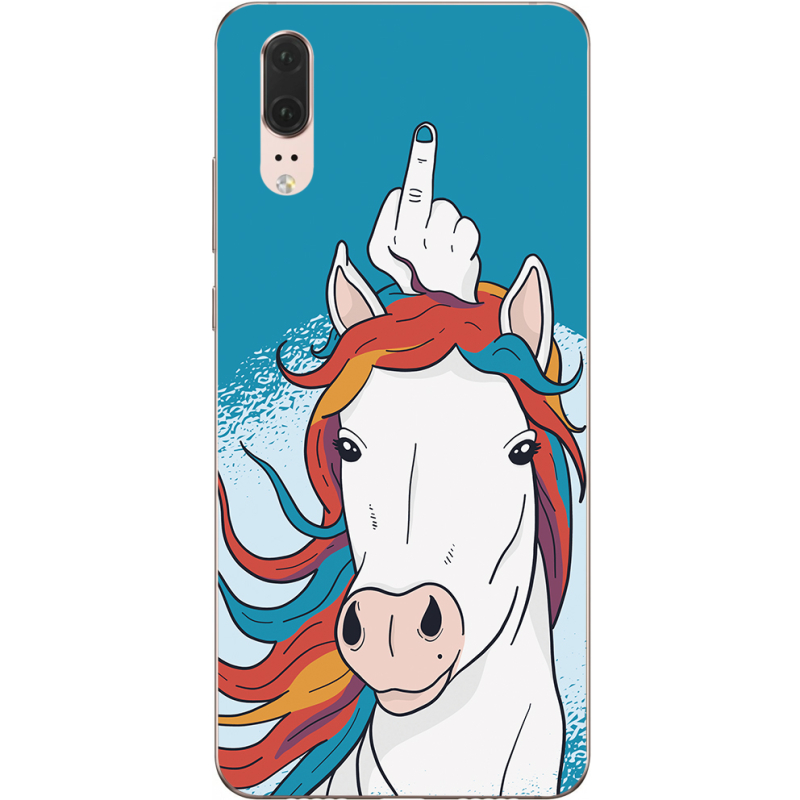 Чехол Uprint Huawei P20 Fuck Unicorn