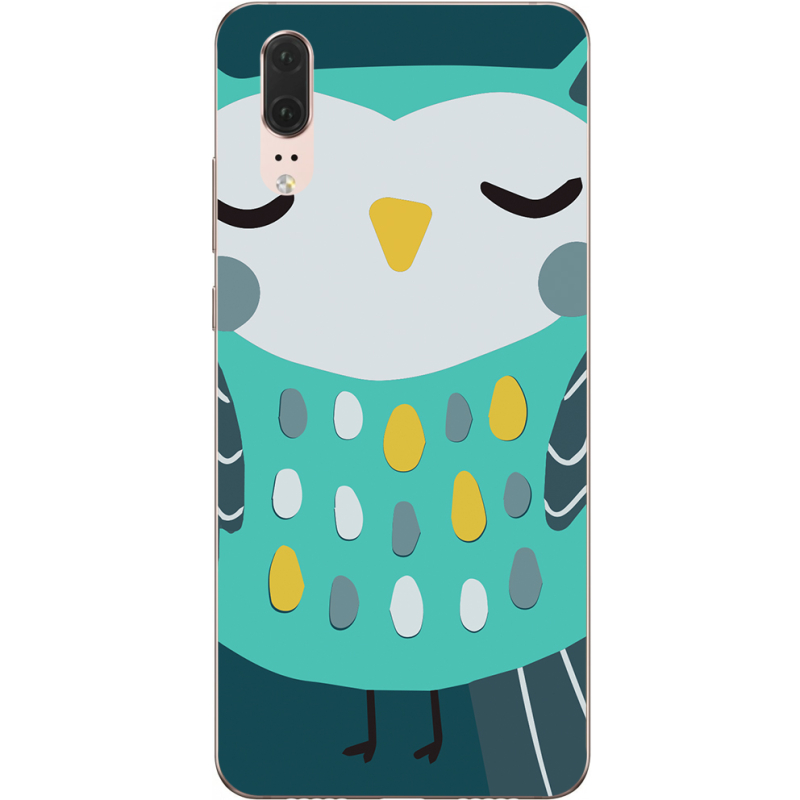 Чехол Uprint Huawei P20 Green Owl