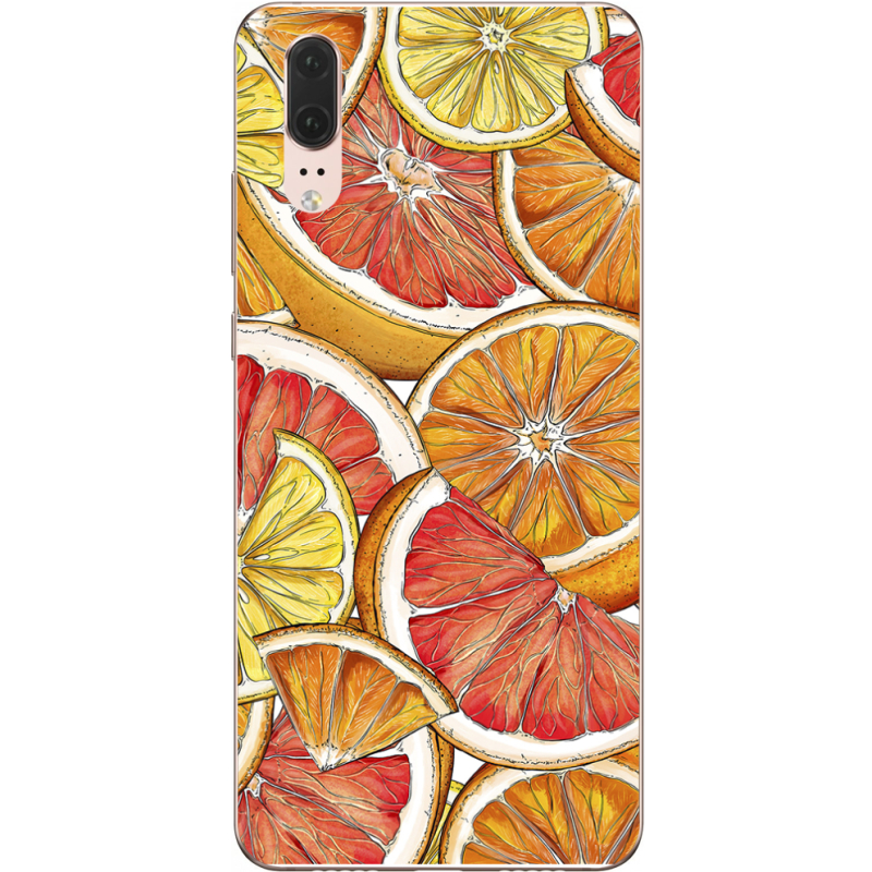 Чехол Uprint Huawei P20 Citrus Pattern