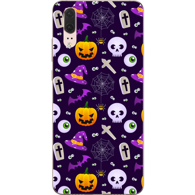 Чехол Uprint Huawei P20 Halloween Purple Mood