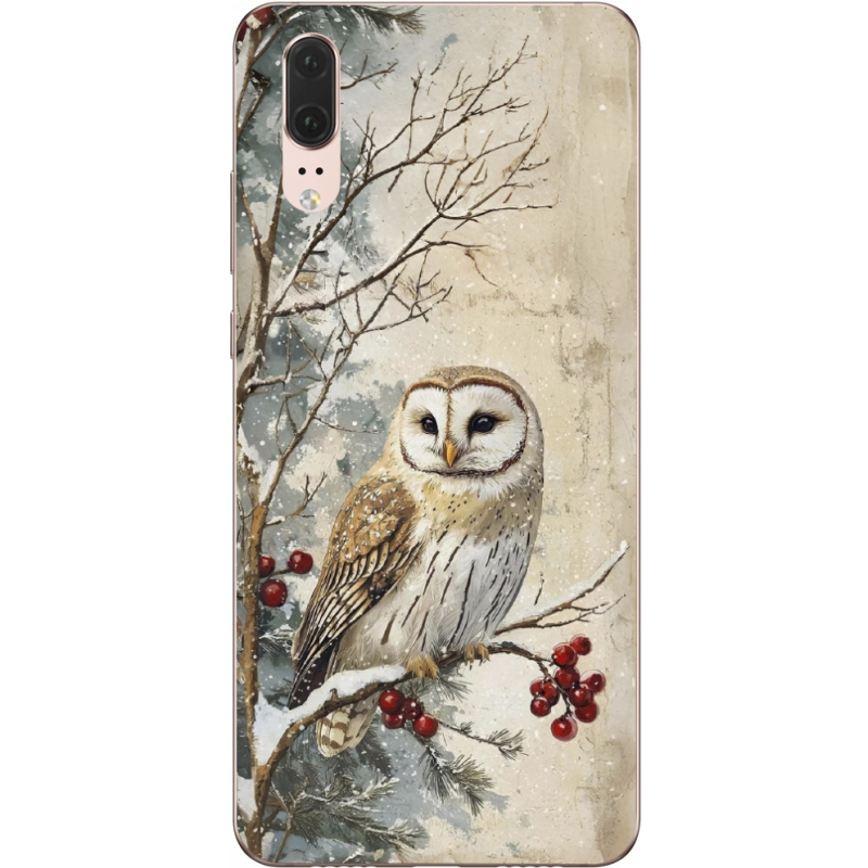 Чехол Uprint Huawei P20 Christmas Owl