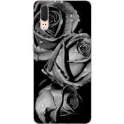 Чехол Uprint Huawei P20 Black and White Roses