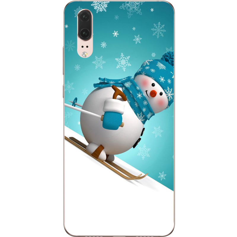 Чехол Uprint Huawei P20 Skier Snowman
