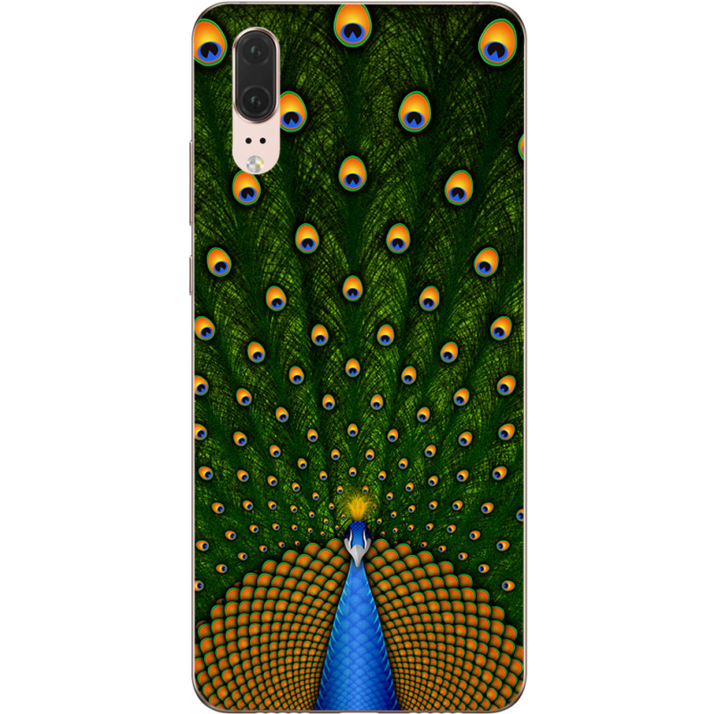 Чехол Uprint Huawei P20 Peacocks Tail