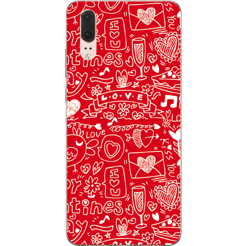 Чехол Uprint Huawei P20 Happy Valentines