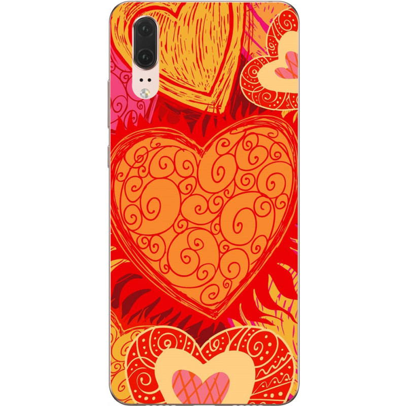 Чехол Uprint Huawei P20 Warm Hearts