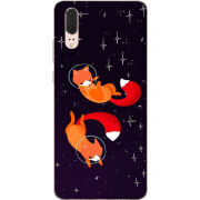 Чехол Uprint Huawei P20 Fox-Astronauts