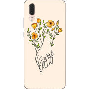 Чехол Uprint Huawei P20 Flower Hands