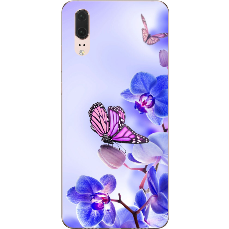 Чехол Uprint Huawei P20 Orchids and Butterflies