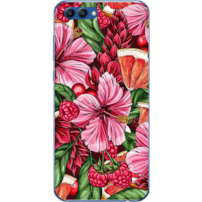 Чехол Uprint Huawei Honor V10 Tropical Flowers